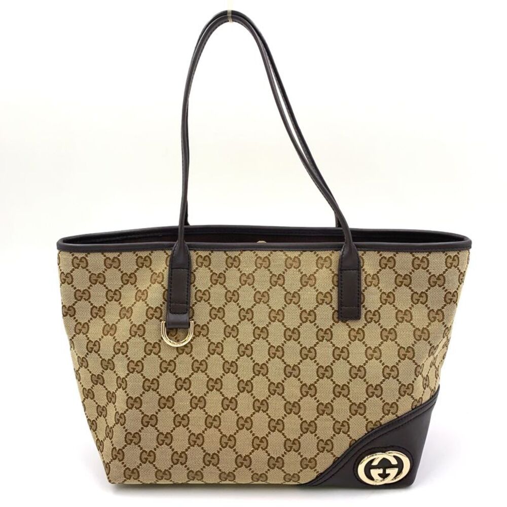 GUCCI New Bullitt Tote Bag Leather Canvas